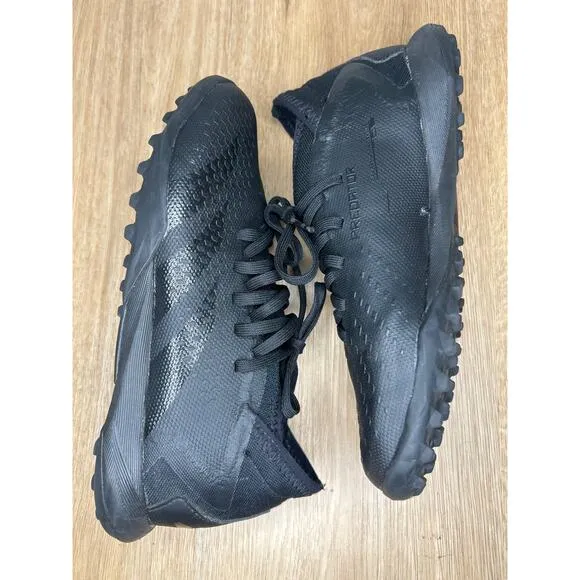 ADIDAS MENS 5.5 PREDATOR ACCURACY.3 TF TURF SOCCER SHOES BLACK OUT LACE UP