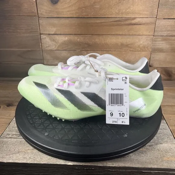 Adidas Mens Size 9 Adizero Sprintstar Cleats Track Green Spark Athletic Shoes
