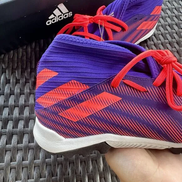 Adidas Nemeziz .3 TF Tension Tape Signal Pink Men's Soccer Shoes EH0517 Size 10