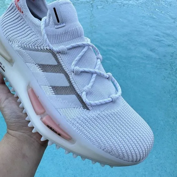Adidas NMD_S1 Low White Coral Fusion Women's Athletic Shoes HQ4465 Size 6