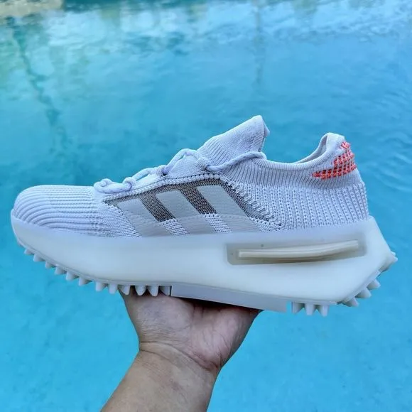 Adidas NMD_S1 Low White Coral Fusion Women's Athletic Shoes HQ4465 Size 6