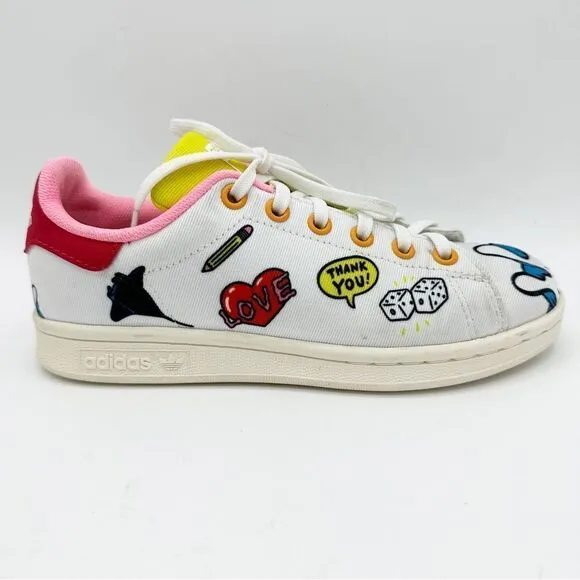adidas originals Aaron Kai x Stan Smith Primeblue Big Kid 'Doodle Shoes Sz 1.5