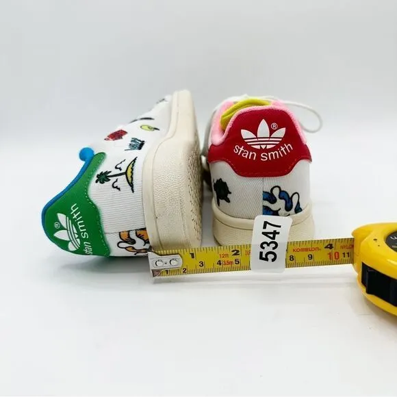 adidas originals Aaron Kai x Stan Smith Primeblue Big Kid 'Doodle Shoes Sz 1.5