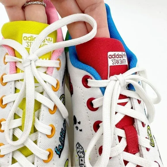 adidas originals Aaron Kai x Stan Smith Primeblue Big Kid 'Doodle Shoes Sz 1.5
