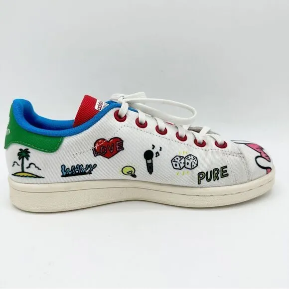 adidas originals Aaron Kai x Stan Smith Primeblue Big Kid 'Doodle Shoes Sz 1.5