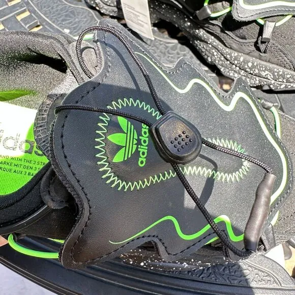 Adidas Ozweego Black Solar Green Men's Athletic Shoes FZ1955 Size 7.5