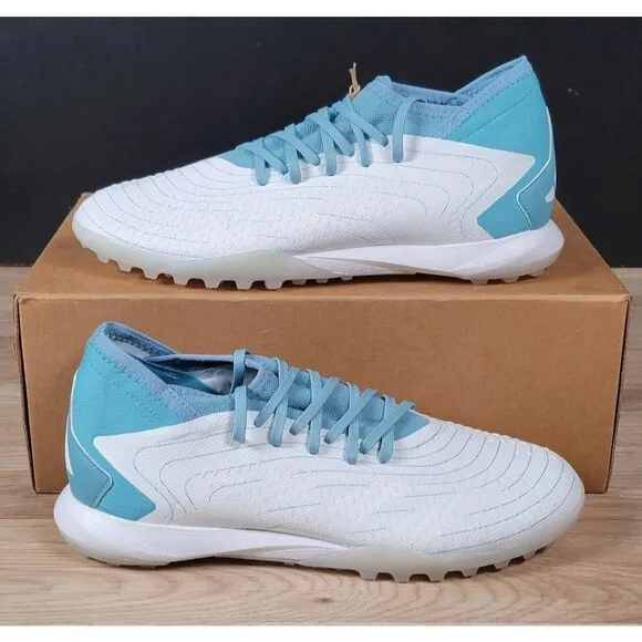 Adidas Predator Accuracy.3 Turf Soccer Shoes Men's Size 8 White Parley ID9325