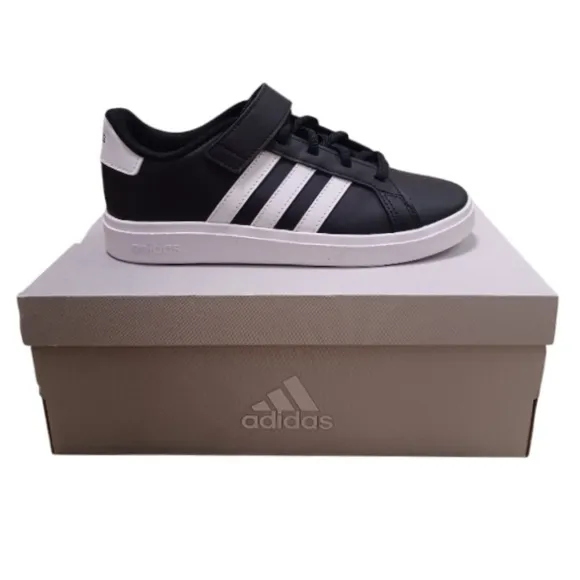 Adidas Shoes, Grand Court 2.0 EL K, GW6513,Unisex Color Black,Kids Size US 3