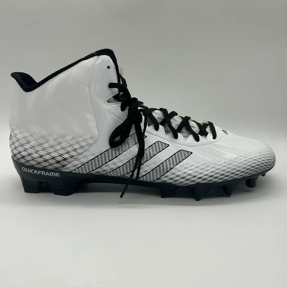 Adidas Shoes Mens 14 White Crazy Quick Mid Performance Football Cleats NEW