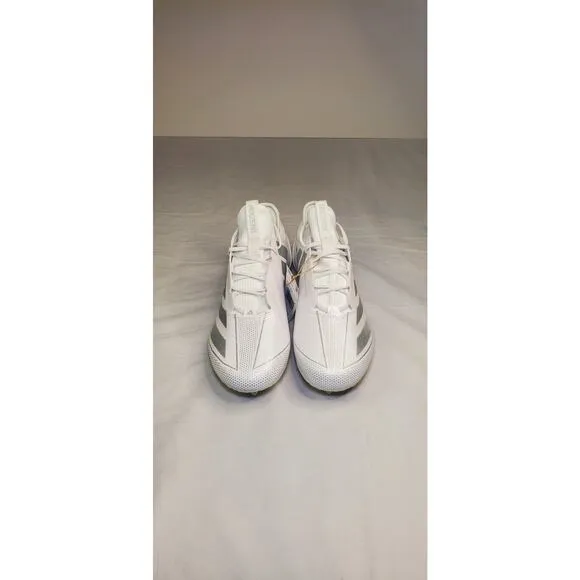 Adidas Siz 11.5 Adizero Electric White Silver Metallic IF2425 Football Cleats Z3