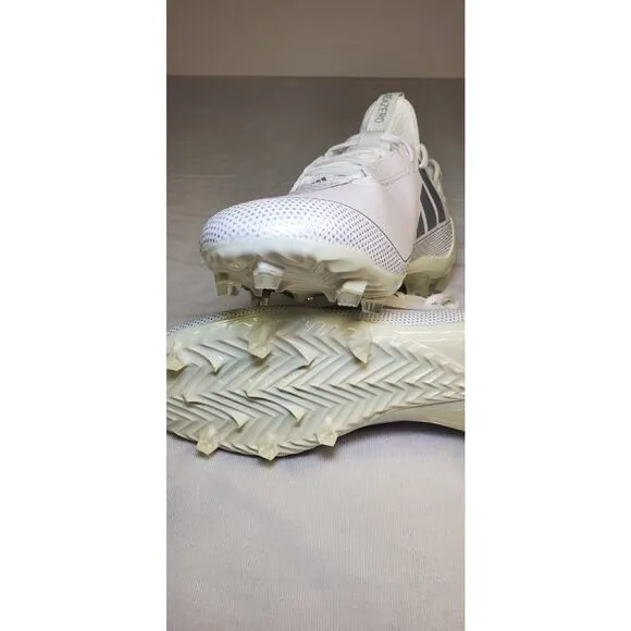 Adidas Siz 11.5 Adizero Electric White Silver Metallic IF2425 Football Cleats Z3