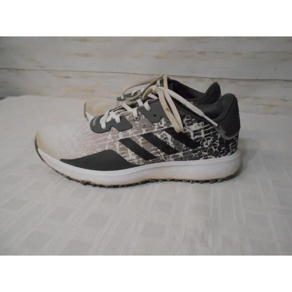 ADIDAS Size 9.5 Men White Gray Golf Shoe S2G Spikeless Turf