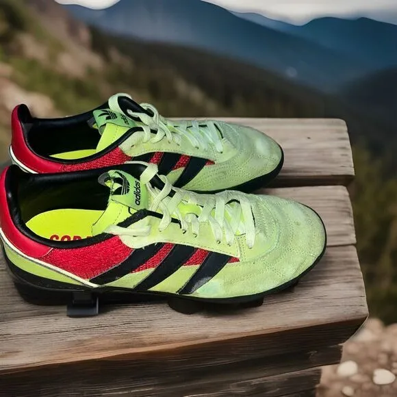 Adidas Sobakov P94 EE5640 Men's size 9 Neon‎ Green Suede Black Red Low Shoes BMX