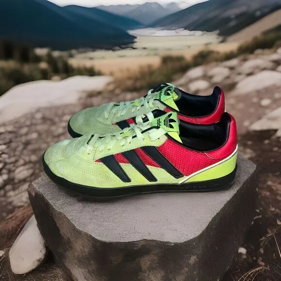Adidas Sobakov P94 EE5640 Men's size 9 Neon‎ Green Suede Black Red Low Shoes BMX