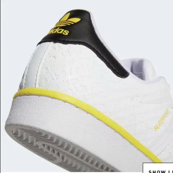 Adidas Superstar 3  Stripe Life ‘Cloud White/Beam Yellow’ Grade School Size 6
