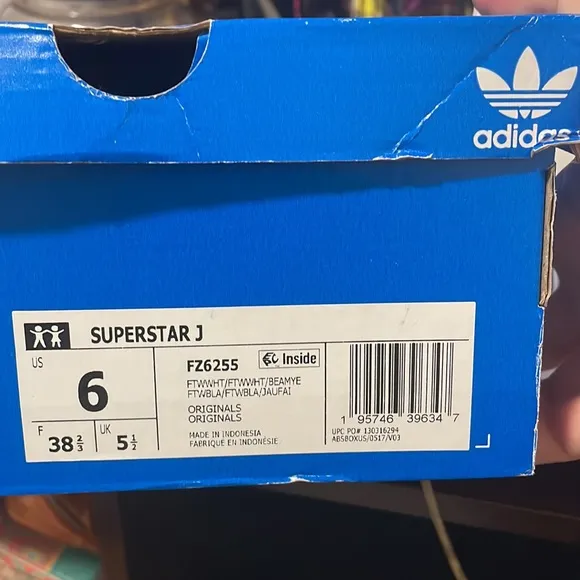 Adidas Superstar 3  Stripe Life ‘Cloud White/Beam Yellow’ Grade School Size 6