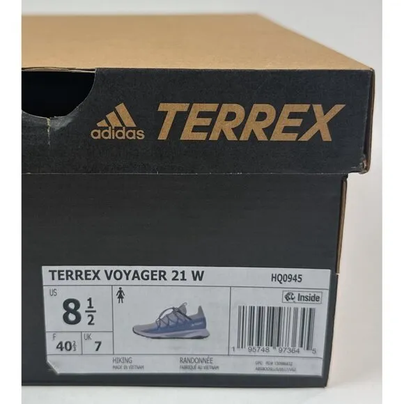 Adidas Terrex Voyager 21 Womens 8.5 Purple Blue Outdoor Hiking Shoes HQ0945