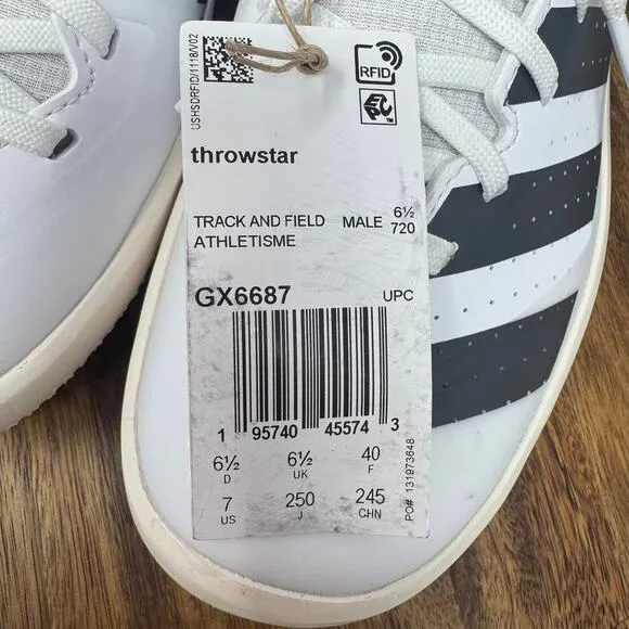 Adidas Throwstar GX6687 Track &amp; Field Throwing Shoes Mens Size 7 NWT