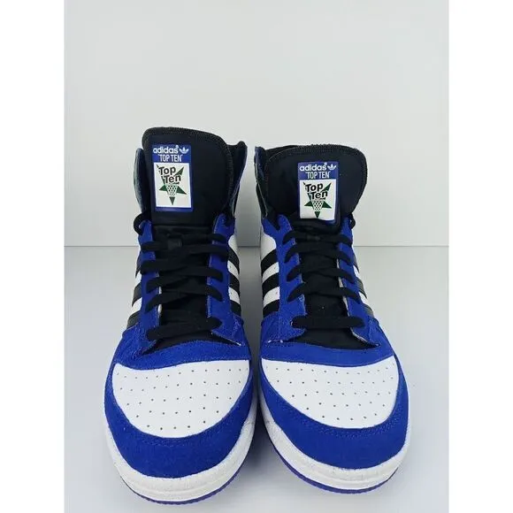 Adidas  Top Ten RB Men's Size 10.5  Leather Shoes FZ6199 Lucid Blue Black Green