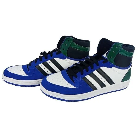 Adidas  Top Ten RB Men's Size 10.5  Leather Shoes FZ6199 Lucid Blue Black Green