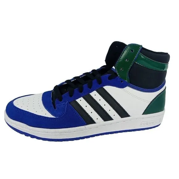 Adidas  Top Ten RB Men's Size 10.5  Leather Shoes FZ6199 Lucid Blue Black Green