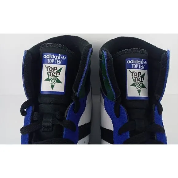 Adidas  Top Ten RB Men's Size 10.5  Leather Shoes FZ6199 Lucid Blue Black Green