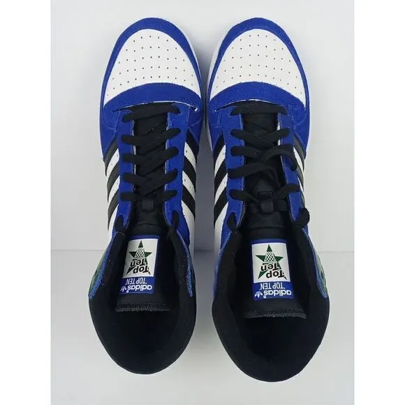 Adidas  Top Ten RB Men's Size 10.5  Leather Shoes FZ6199 Lucid Blue Black Green