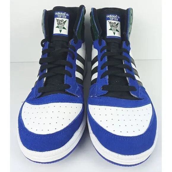 Adidas  Top Ten RB Men's Size 10.5  Leather Shoes FZ6199 Lucid Blue Black Green