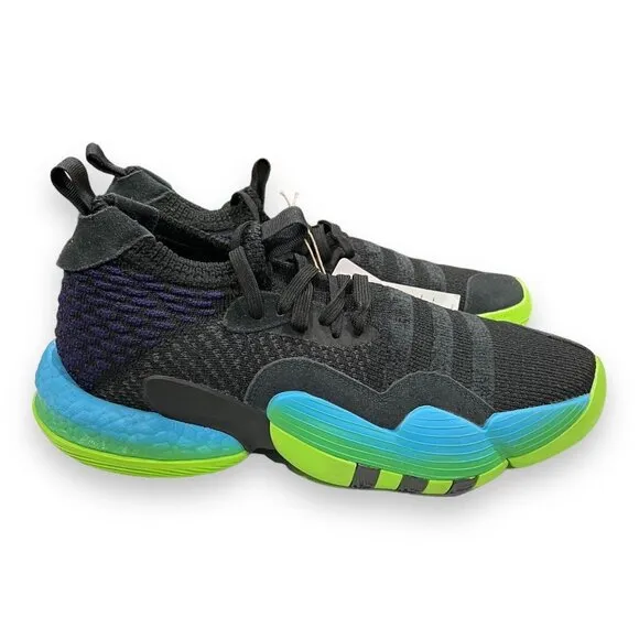 Adidas Trae Young 2 Black Green Blue Basketball Shoes H06473 Men 9.5 Women 10.5