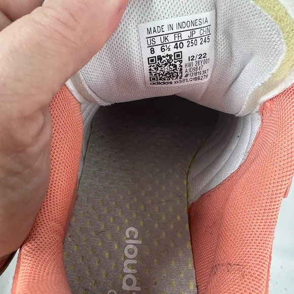 Adidas Womens Grand Court Alpha Coral Tennis Shoes Size 8 orange/tan