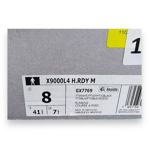 Adidas X9000L4 H.Rdy Mens Shoes
