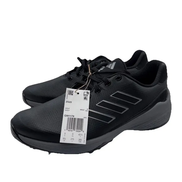 Adidas ZG23 Golf Shoes Black/Grey US Men's Size 9.5