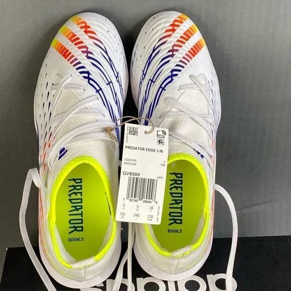 Adidas Youth Predator Edge.3 Indoor Athletic Soccer Shoes - Y5.5