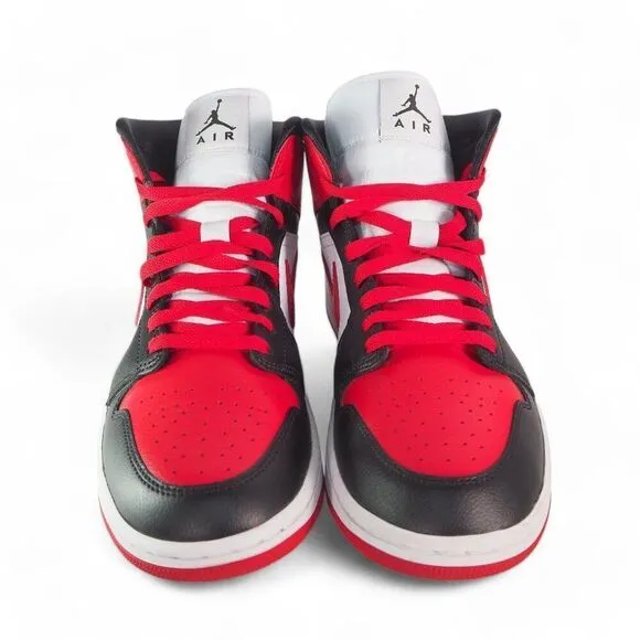 Air Jordan 1 Mid 'Alternate Bred Toe' Basketball Shoes BQ6472-079 Women's 9.5