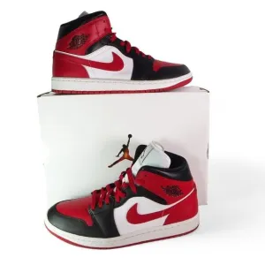 Air Jordan 1 Mid 'Alternate Bred Toe' Basketball Shoes BQ6472-079 Women's 9.5