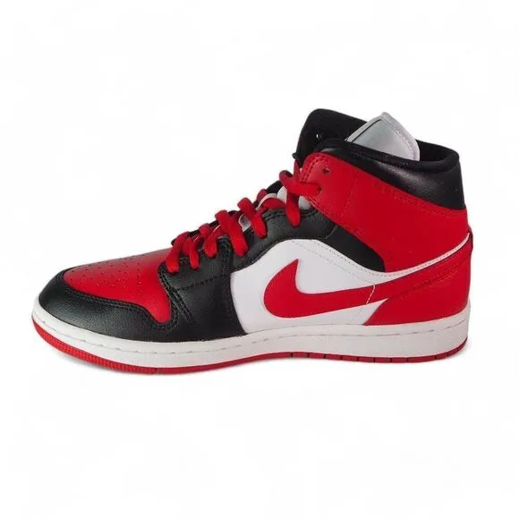 Air Jordan 1 Mid 'Alternate Bred Toe' Basketball Shoes BQ6472-079 Women's 9.5