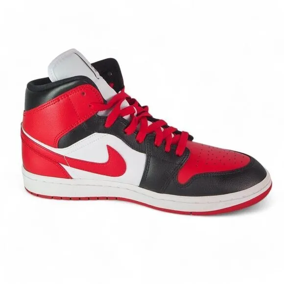 Air Jordan 1 Mid 'Alternate Bred Toe' Basketball Shoes BQ6472-079 Women's 9.5