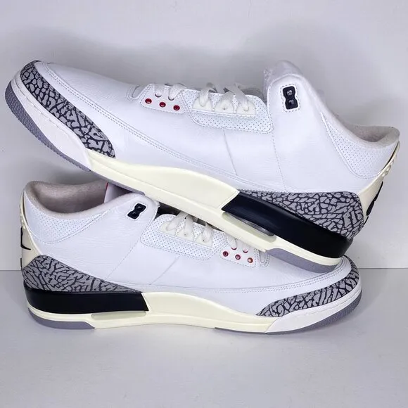 Air Jordan 3 Reimagined White Cement Black Shoes OG Retro DN3707-100