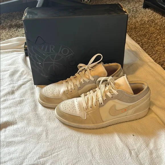 Air Jordan Low Sneakers in Cream and Tan