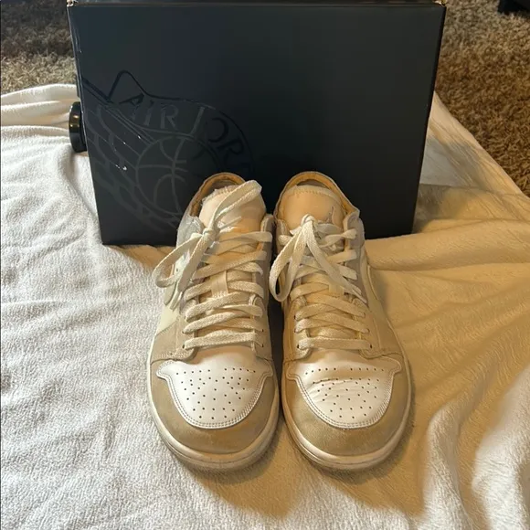 Air Jordan Low Sneakers in Cream and Tan