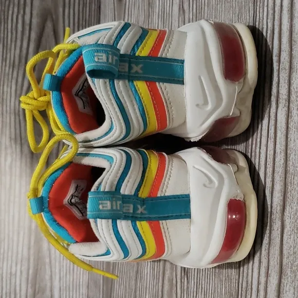 Air max 4.5 youth vintage style multicolor rainbow unisex shoes
