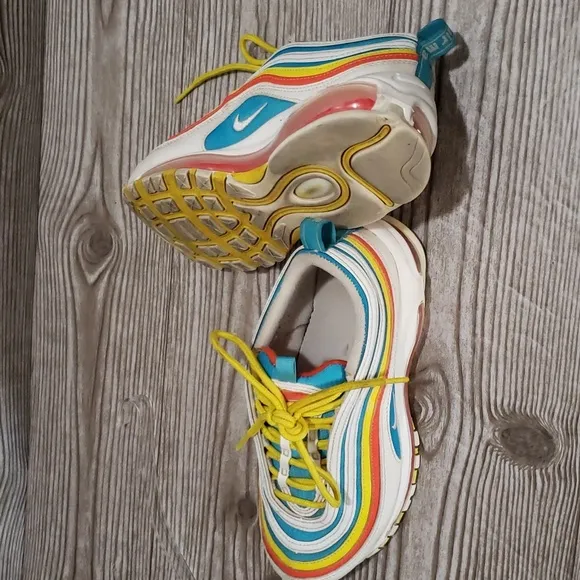 Air max 4.5 youth vintage style multicolor rainbow unisex shoes
