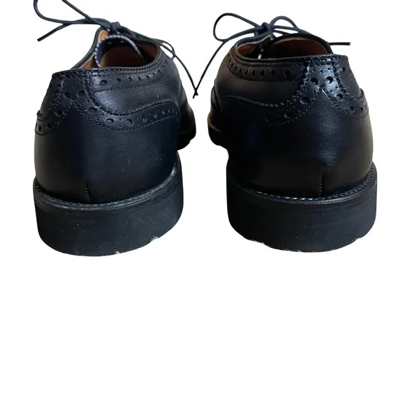 Alden Wingtip Oxford Dress Shoes Leather Black Brogue Perforated 7.5