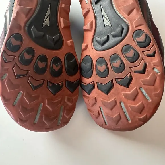 Altra Shoes Lone Peak 5 Ego Gray Orange Maroon MaxTrac Trail Hiking Mens US 12 *