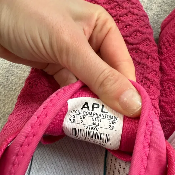 APL Athletic Propulsion Labs Techloom Pink/White Sneakers, Size 9.5
