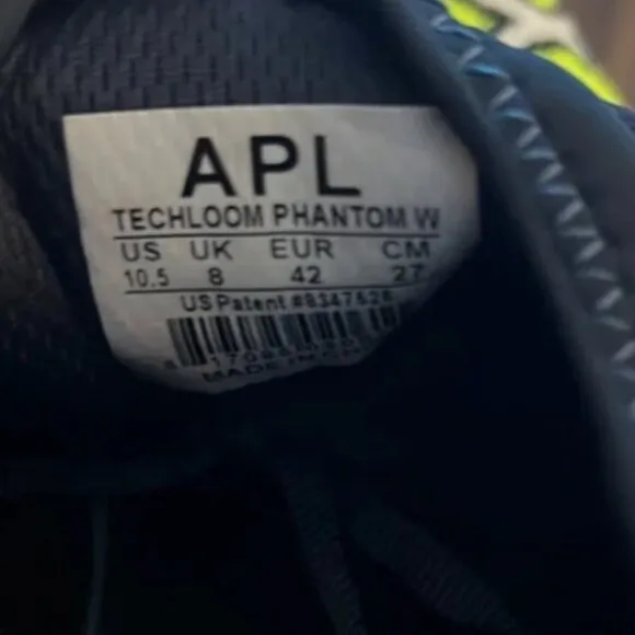 APL Running Shoes Fushion Techloom Phantom Neon Brazilian Lime Black SZ 10.5