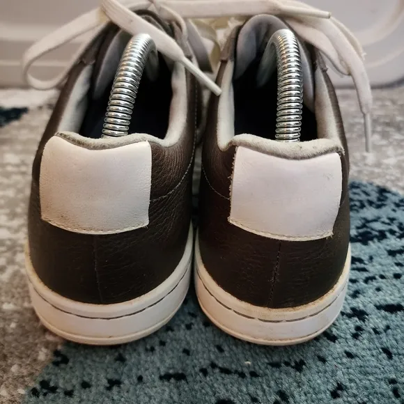 Ashworth Mens Cardiff Brown Pebbled Leather Soft Spike Golf Sneaker Shoes Sz 9.5