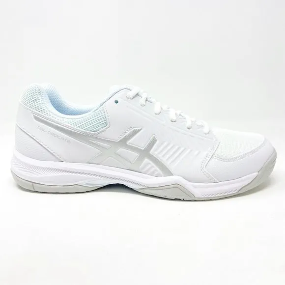 Asics Gel-Dedicate 5 White Silver Womens Tennis Court Shoes E757Y 0193