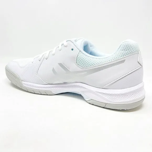 Asics Gel-Dedicate 5 White Silver Womens Tennis Court Shoes E757Y 0193