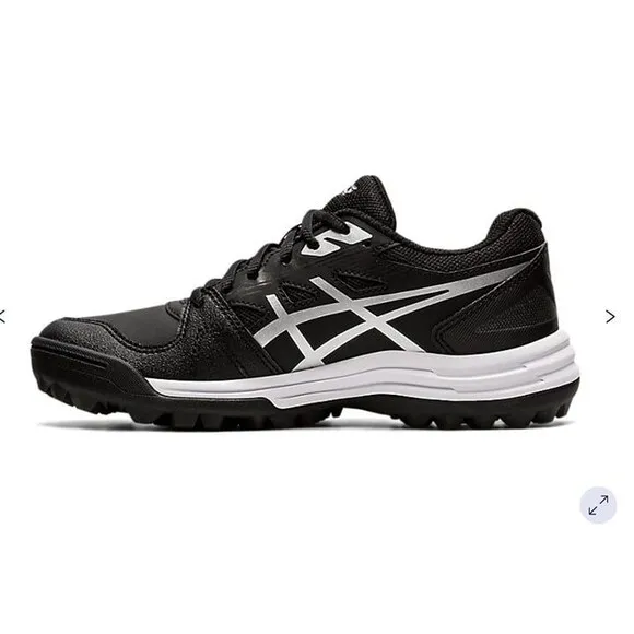 Asics Gel-Lethal Field Turf Shoes Black/Pure Silver Field Hockey Size 6.5 NWT